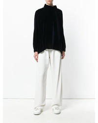 Темно-синяя блузка от Xacus