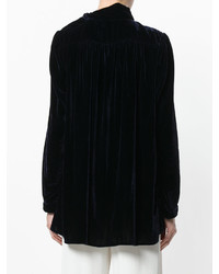 Темно-синяя блузка от Xacus