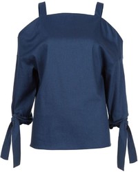 Темно-синяя блузка от Tibi
