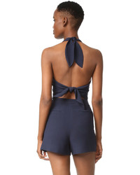 Темно-синяя блузка от Jenni Kayne