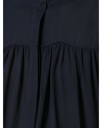 Темно-синяя блузка от Carolina Herrera