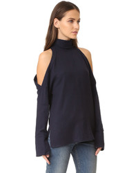 Темно-синяя блузка от Tibi
