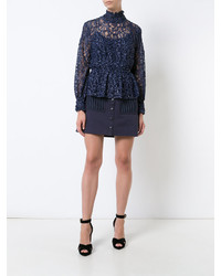 Темно-синяя блузка от Zac Posen