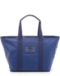 Темно-синяя большая сумка из плотной ткани от Tory Burch