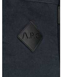 Мужская темно-синяя большая сумка из плотной ткани от A.P.C.