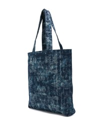 Темно-синяя большая сумка из плотной ткани от Diesel