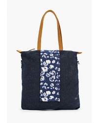 Темно-синяя большая сумка из плотной ткани от Roxy
