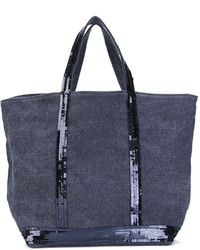 Темно-синяя большая сумка из плотной ткани от Vanessa Bruno