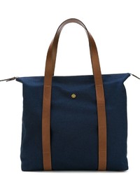 Мужская темно-синяя большая сумка из плотной ткани