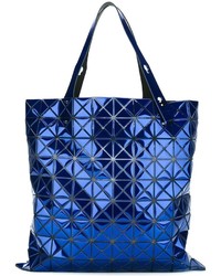 Темно-синяя большая сумка с геометрическим рисунком