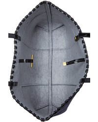 Темно-синяя большая сумка от Tory Burch