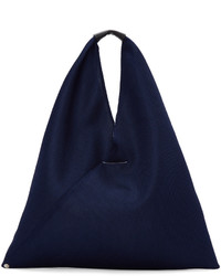 Темно-синяя большая сумка от MM6 MAISON MARGIELA