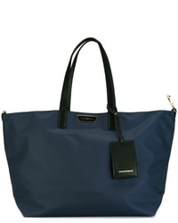 Темно-синяя большая сумка от Emporio Armani
