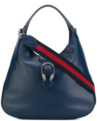 Темно-синяя большая сумка от Gucci