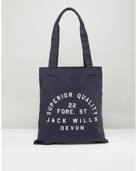 Темно-синяя большая сумка от Jack Wills