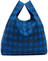 Темно-синяя большая сумка от Maison Margiela