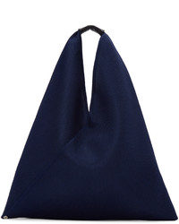 Темно-синяя большая сумка от MM6 MAISON MARGIELA