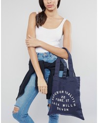 Темно-синяя большая сумка от Jack Wills