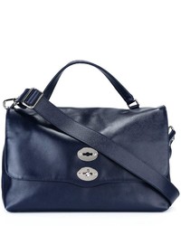 Темно-синяя большая сумка от Zanellato