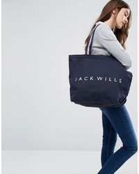 Темно-синяя большая сумка от Jack Wills