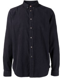 Мужская темно-синяя вельветовая рубашка с длинным рукавом от PS Paul Smith