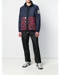 Мужская темно-синяя ветровка с принтом от Moncler