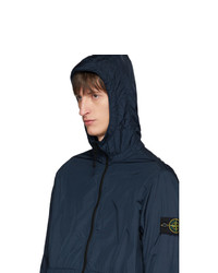 Мужская темно-синяя ветровка от Stone Island