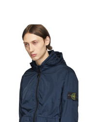 Мужская темно-синяя ветровка от Stone Island