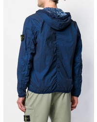 Мужская темно-синяя ветровка от Stone Island