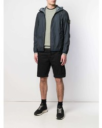 Мужская темно-синяя ветровка от Stone Island