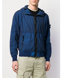Мужская темно-синяя ветровка от Stone Island