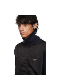 Мужская темно-синяя ветровка от Prada