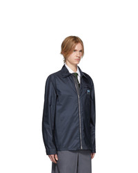 Мужская темно-синяя ветровка от Prada
