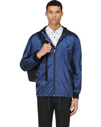 Мужская темно-синяя ветровка от Alexander McQueen