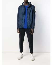 Мужская темно-синяя ветровка от Stone Island