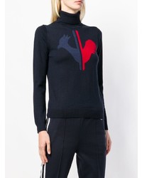 Женская темно-синяя водолазка с принтом от Rossignol