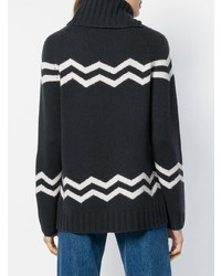 Женская темно-синяя водолазка с принтом от Hemisphere