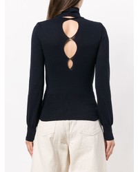 Женская темно-синяя водолазка от Jacquemus