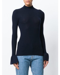 Женская темно-синяя водолазка от Khaite