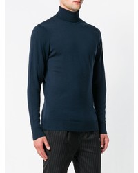 Мужская темно-синяя водолазка от Sunspel