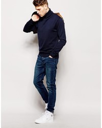 Мужская темно-синяя водолазка от Brave Soul