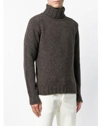 Мужская темно-синяя вязаная водолазка от Lardini