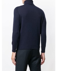 Мужская темно-синяя вязаная водолазка от Drumohr