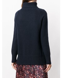 Женская темно-синяя вязаная водолазка от 'S Max Mara