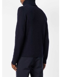 Мужская темно-синяя вязаная водолазка от Mp Massimo Piombo