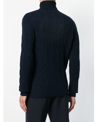 Мужская темно-синяя вязаная водолазка от Drumohr