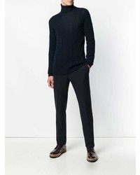 Мужская темно-синяя вязаная водолазка от Drumohr