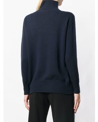 Женская темно-синяя вязаная водолазка от Max Mara