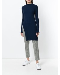 Темно-синяя вязаная туника от Theory
