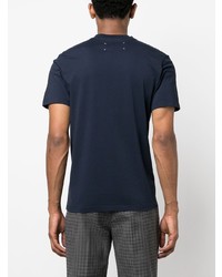 Мужская темно-синяя вязаная футболка с круглым вырезом от Maison Margiela